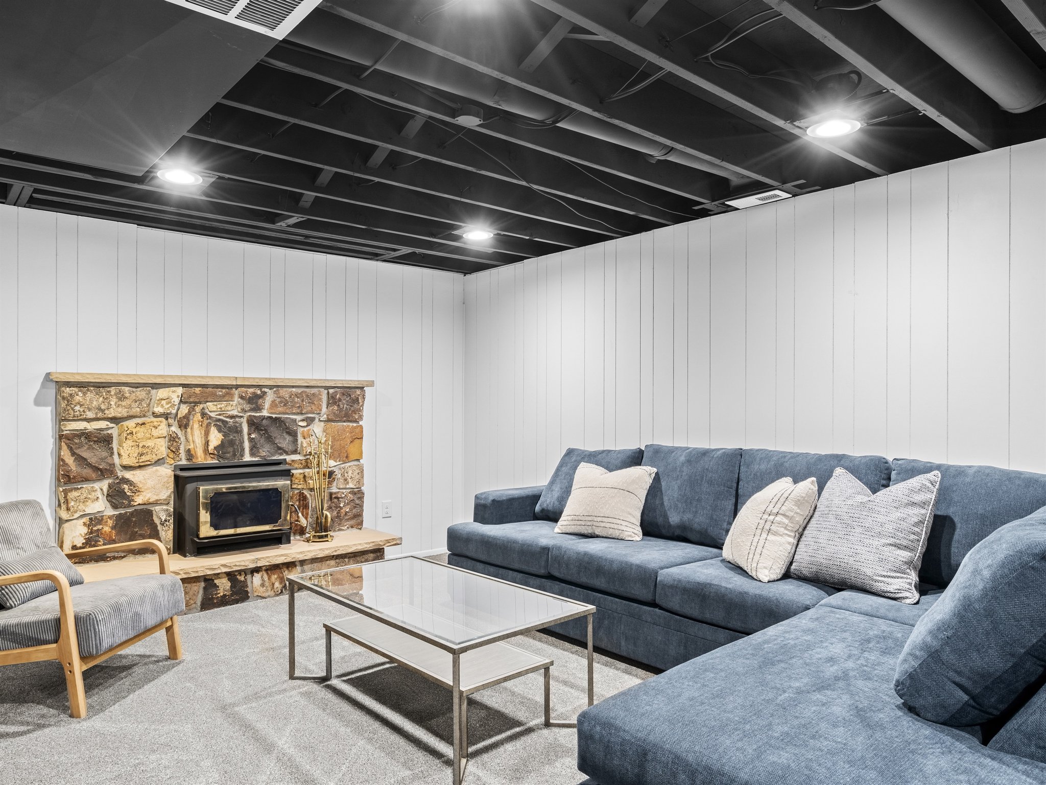 Retro Retreat: Basement Family Room