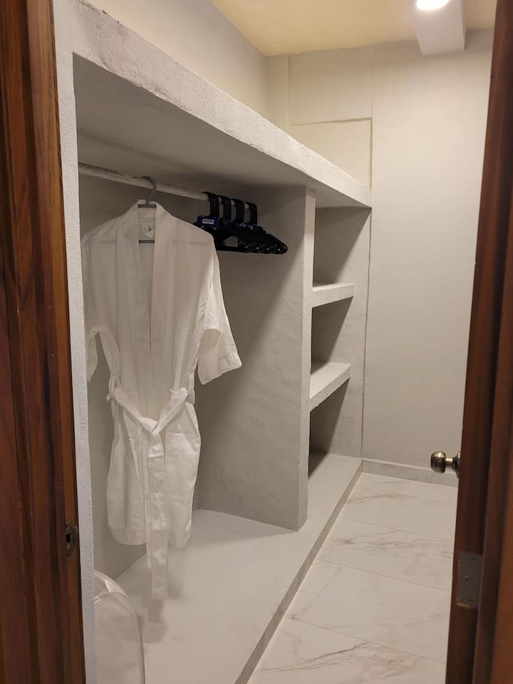 Large closet in the master bedroom