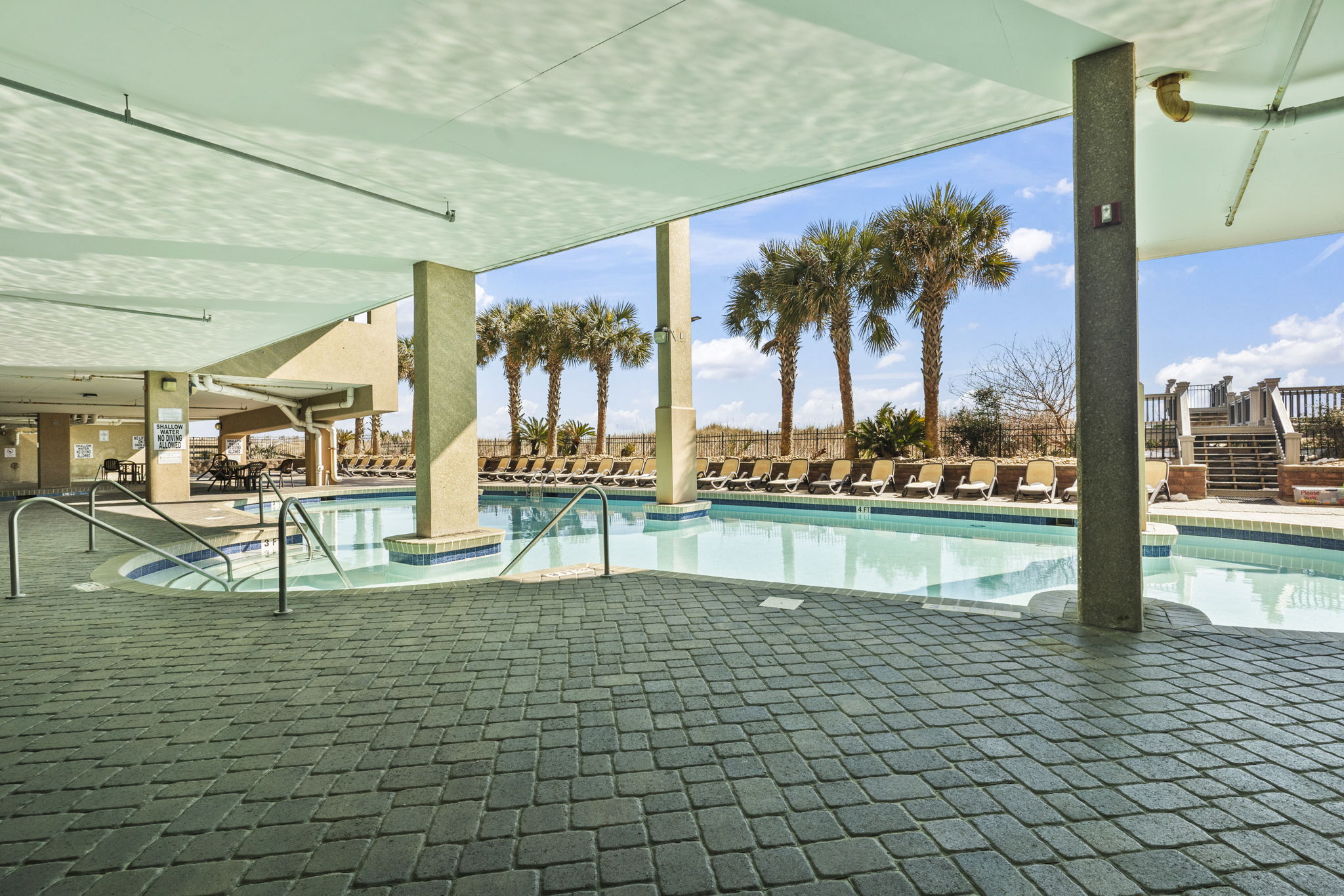 Take in the oceanfront pool with hot tub and lazy river