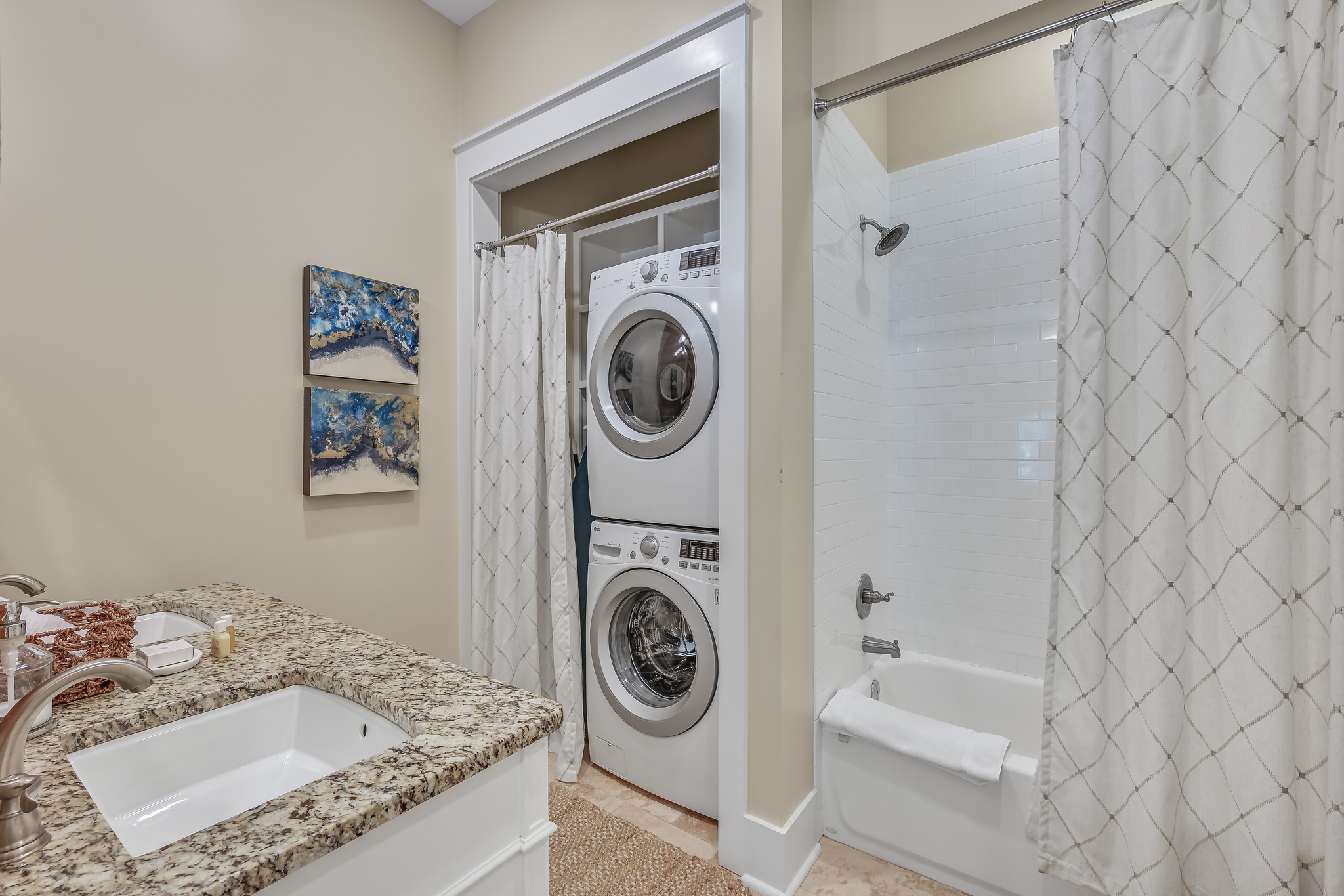 1st Floor Bathroom with washer and dryer