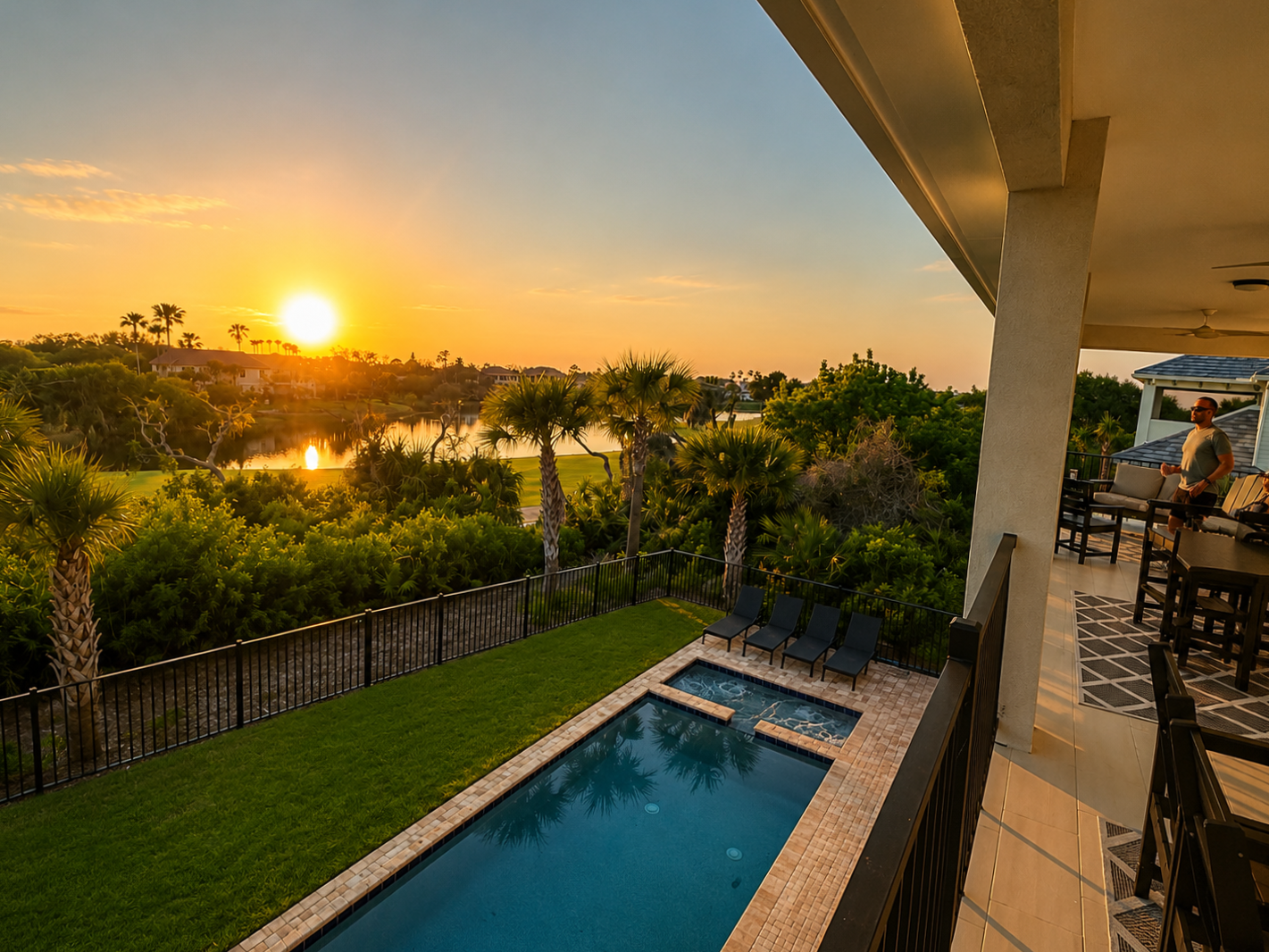 Some of the best moments need no words—just a quiet spot on the balcony, the pool shimmering below, and a sunset painting the sky. Steal a few peaceful minutes here at day's end and let the sheer beauty of it settle deep into your memory.
