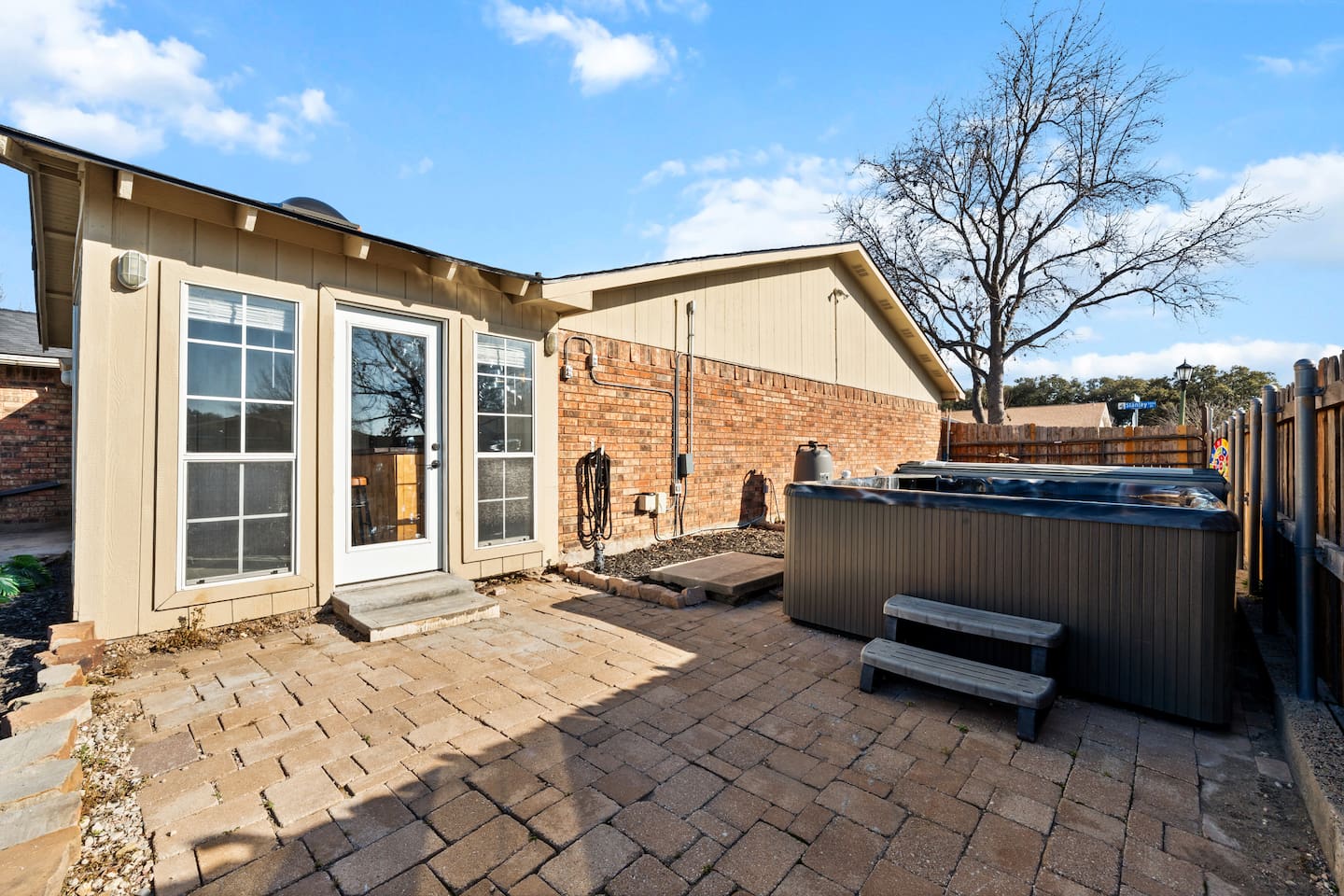 Unwind under the stars in your own private outdoor jacuzzi—relaxation starts here.