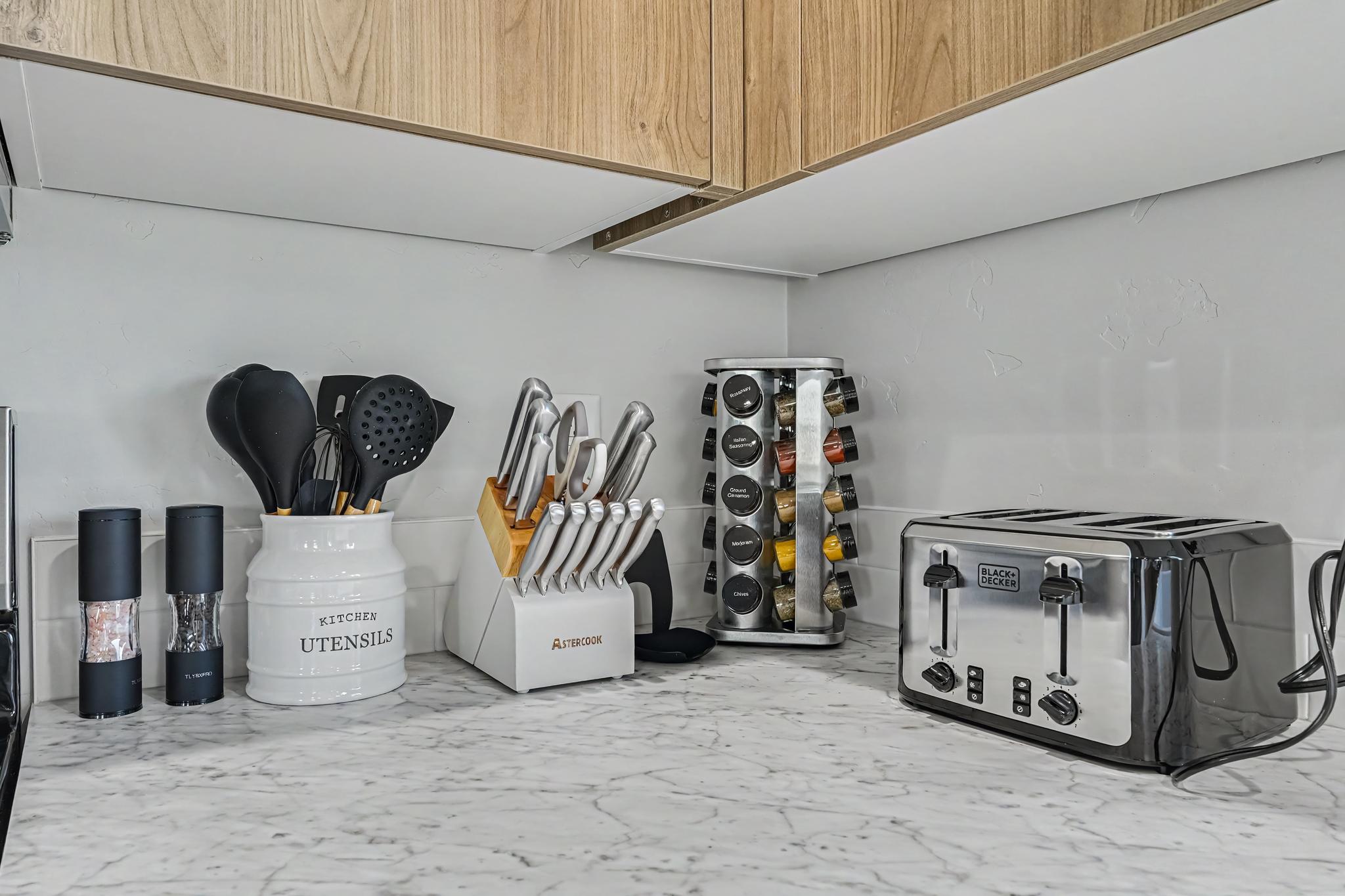 We provied any spices that you might need for cooking.