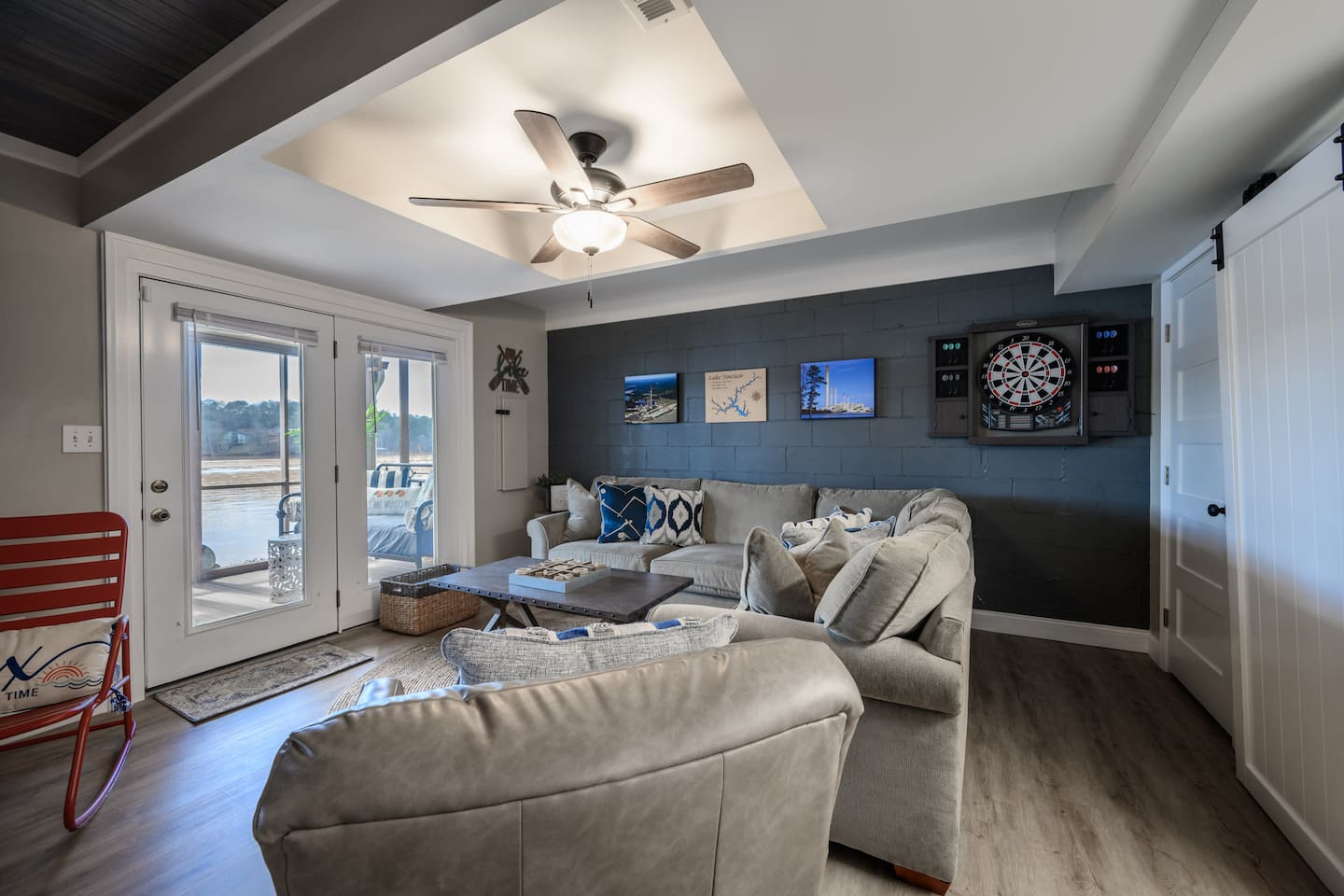 Open Lounge Area in Basement