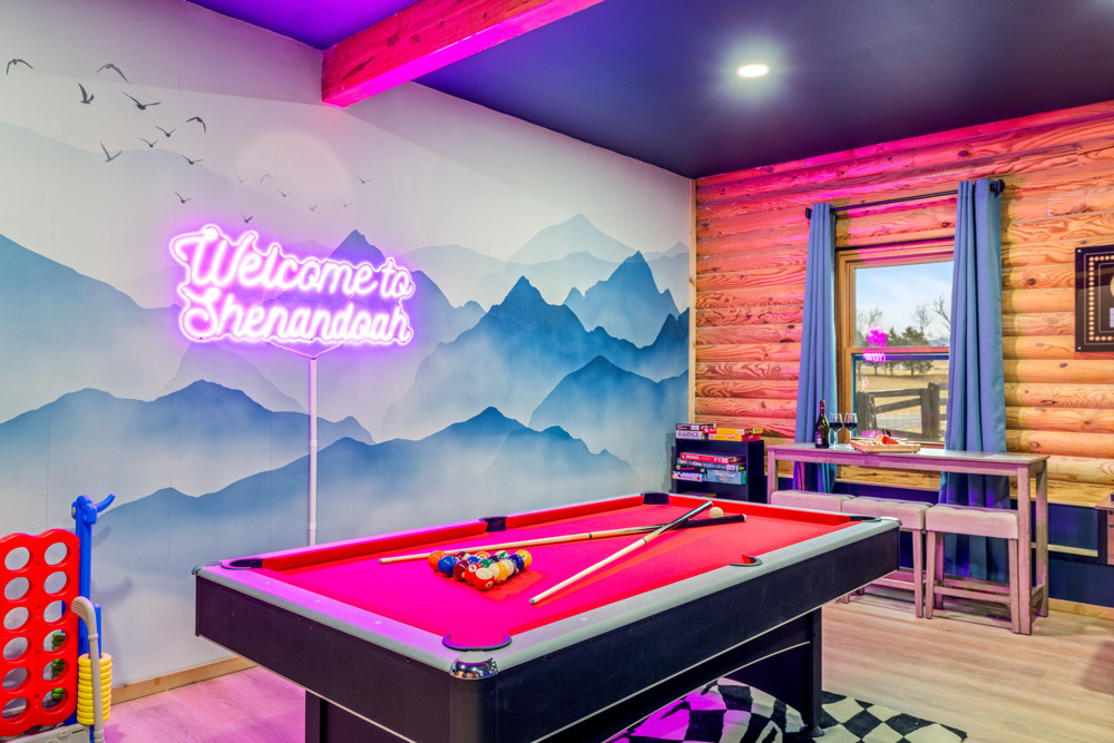 Rain or shine, the fun continues inside with a dedicated game room and a picture-perfect setup for game nights.