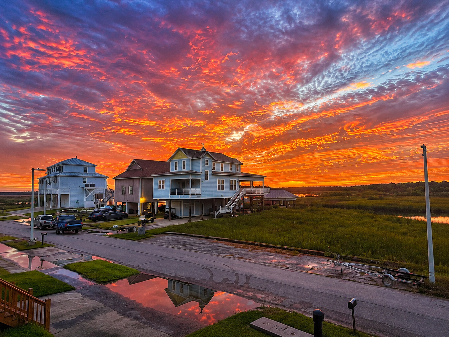 End your day with a front-row seat to one of the coast’s most unforgettable views, coffee in hand, as the sunset paints the sky over the marsh.