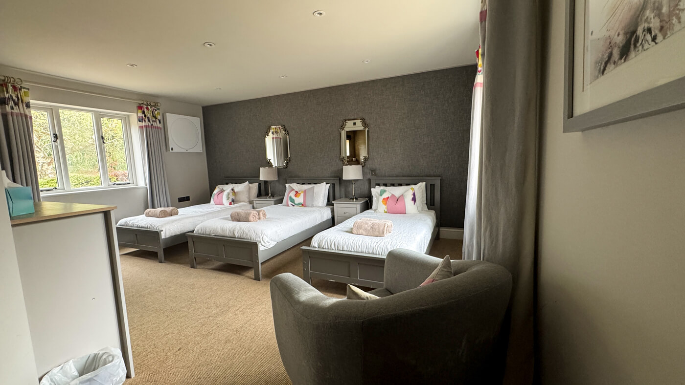 Woodcock triple room of single beds