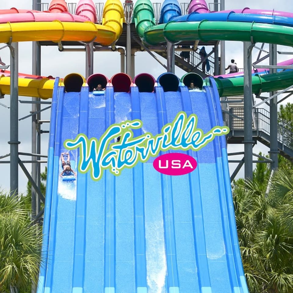 Local Attractions: Dive into excitement at Waterville USA's thrilling water slides!