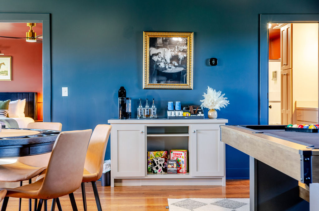 You'll find a coffee and tea station on each level equipped with to-go cups prepping you for your day's adventure or night time warmth.