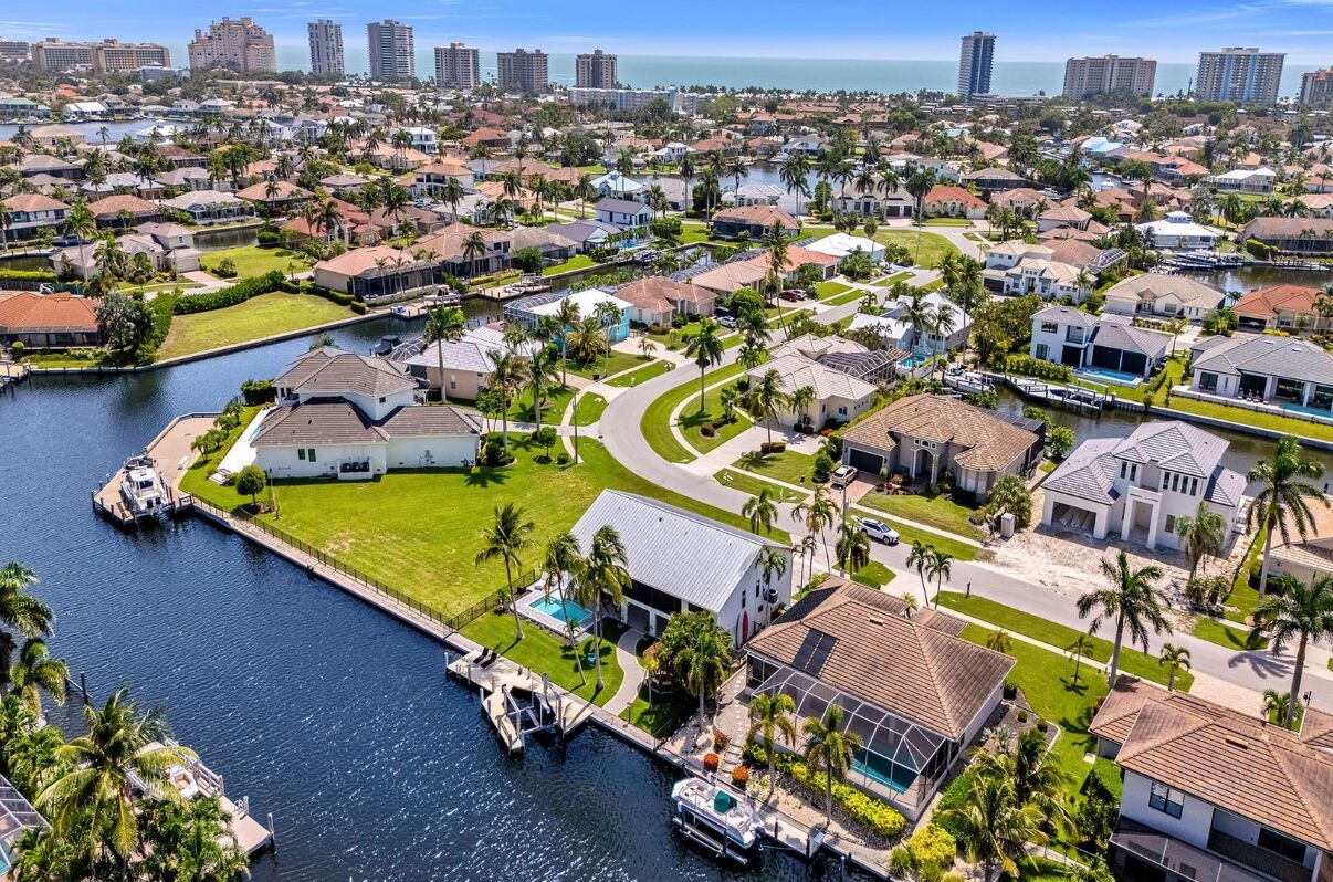 Aerial view of house