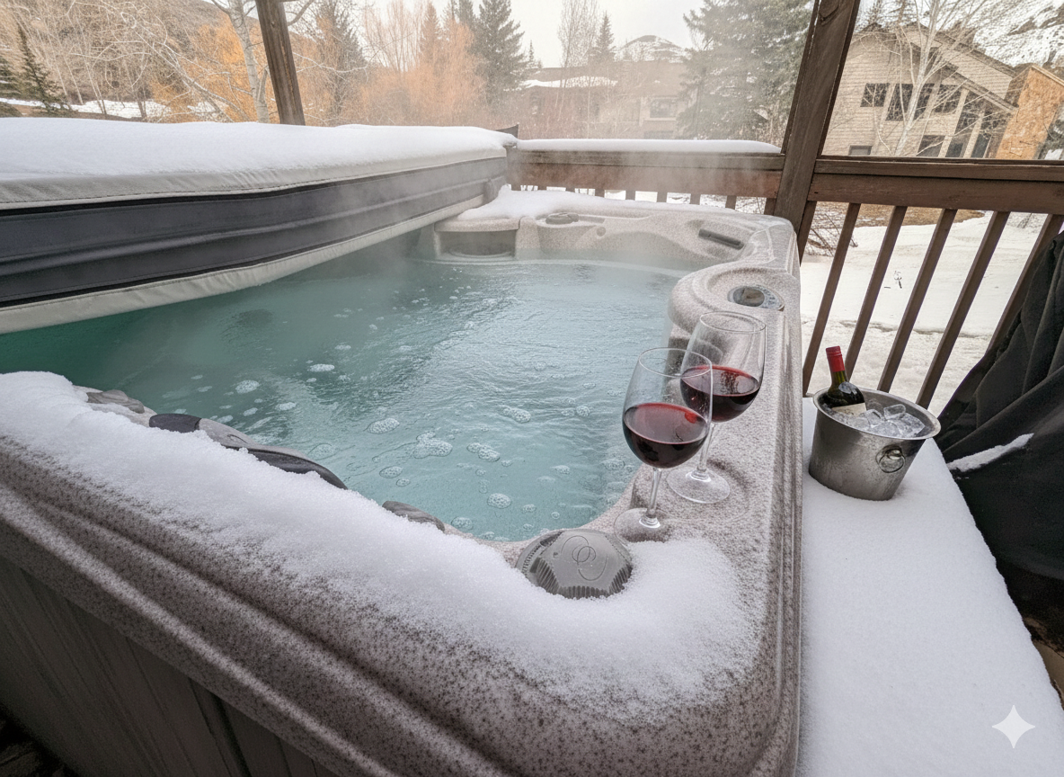 Enjoy a the steaming hot tub after a cool day playing in the snow, out on the slopes or hiking the beautiful surrounding mountain terrain