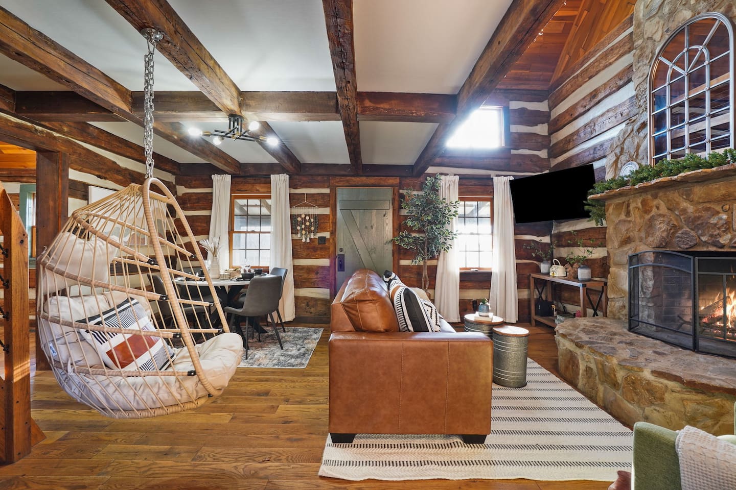 Unwind with a 50" smart TV and comfortable seating