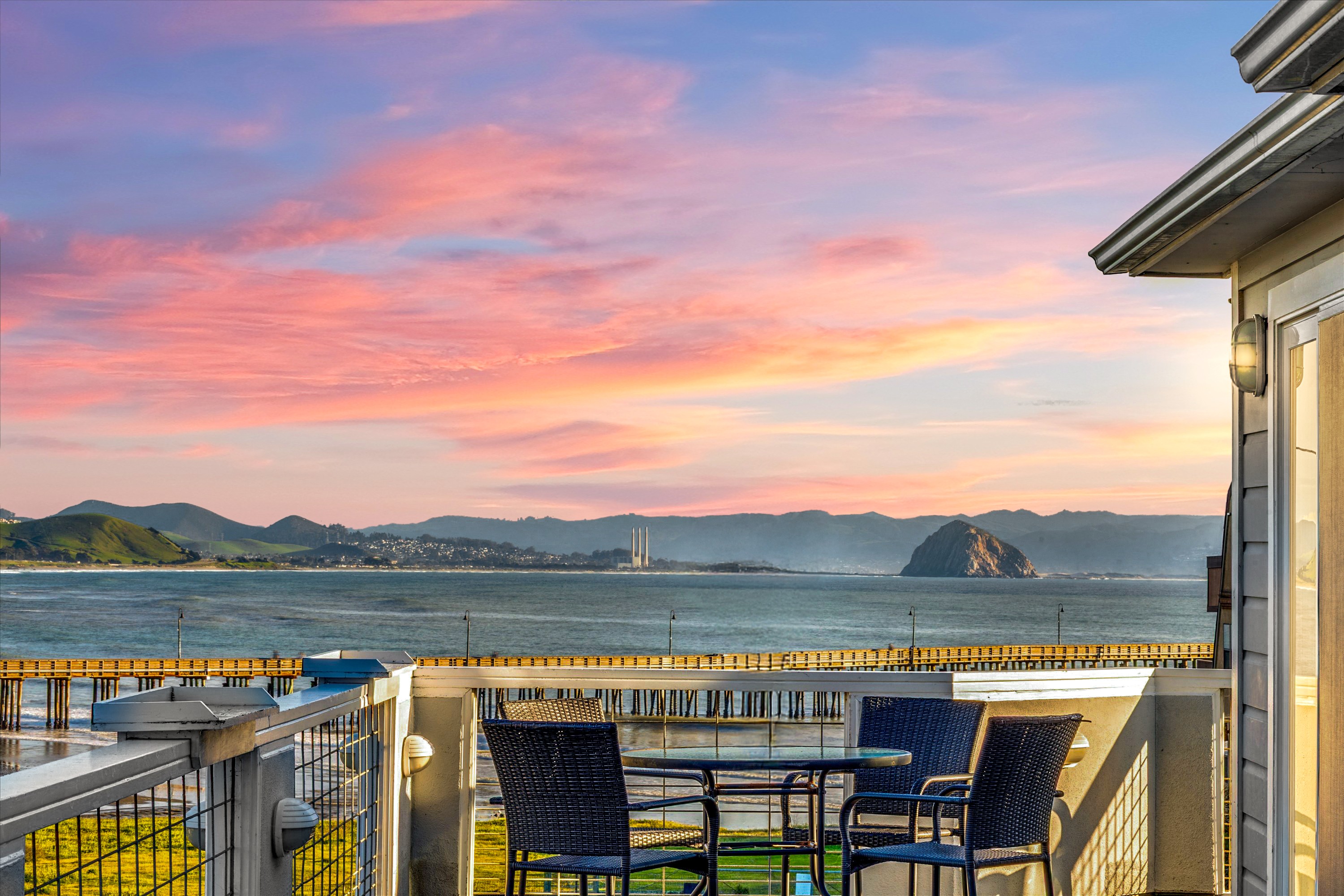 Evenings that feel a little magical — sunsets over the ocean, and views of Morro Bay Rock.