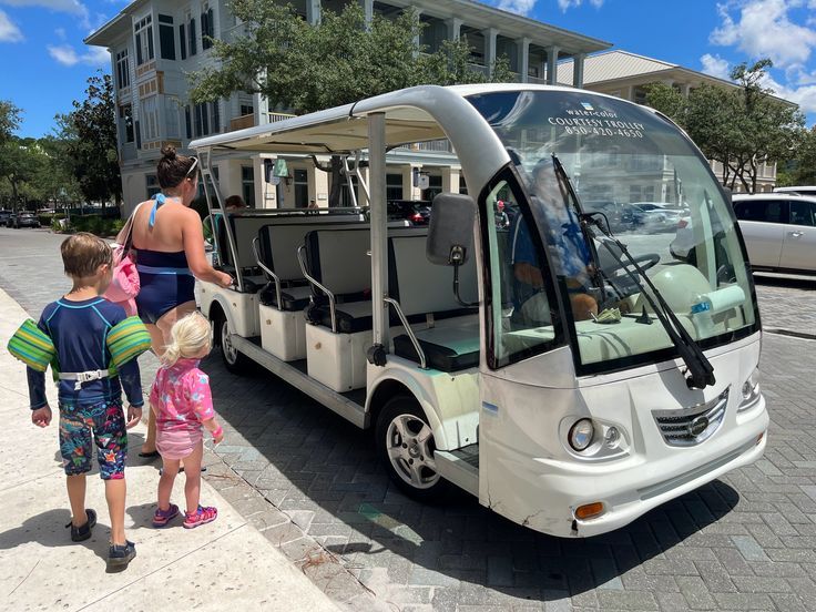 Hop aboard the WaterColor Beach Shuttle for convenient transportation throughout the community