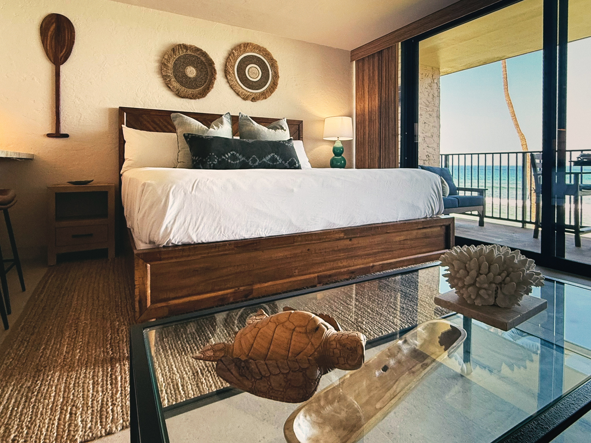 King bed, smart TV, split AC - because roughing it is for camping, not Maui