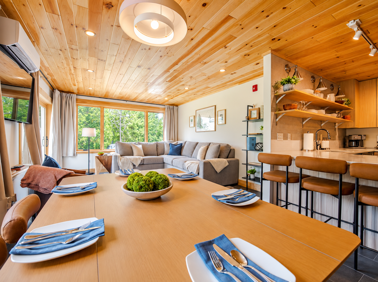 Open concept layout