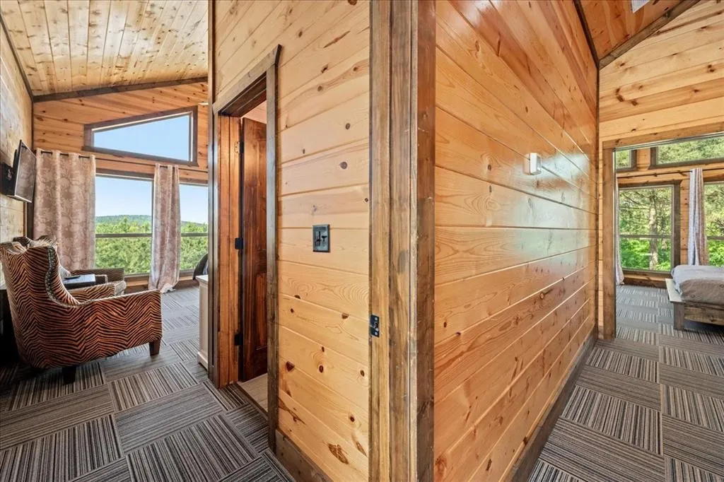 Upstairs master bedroom with private bathroom.