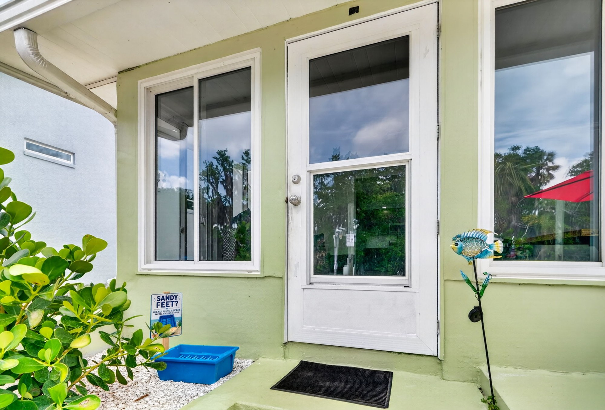 Rear entrance door