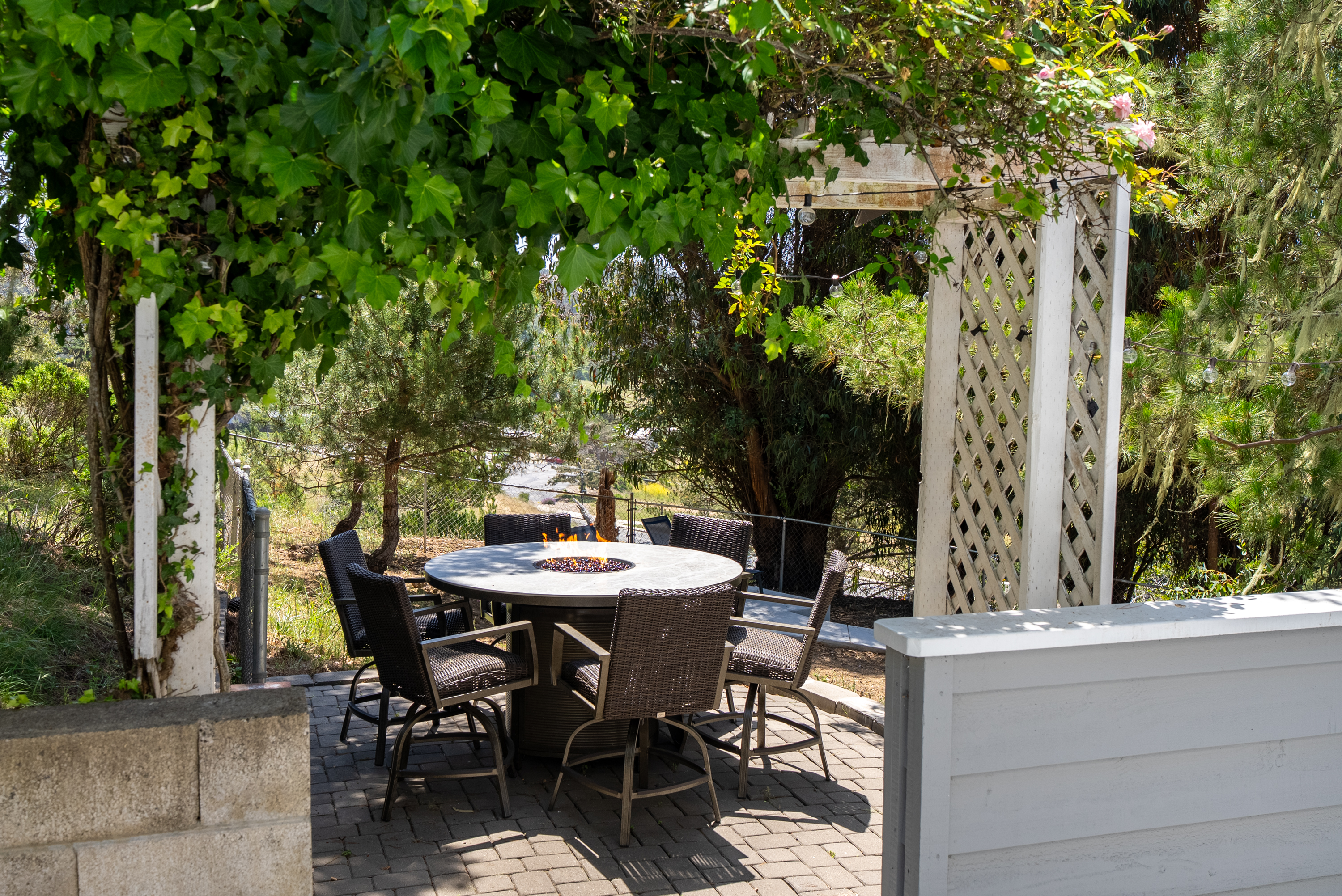 Cozy fire pit table for memorable outdoor moments.