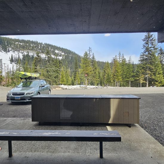 View of sitting area just outside of unit window.