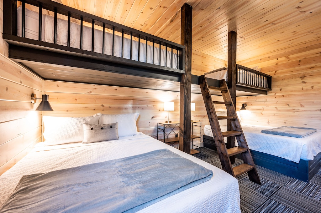 The Perfect Room for Kids or Adults with the Custom Twin Over Queen Bunk Beds. 