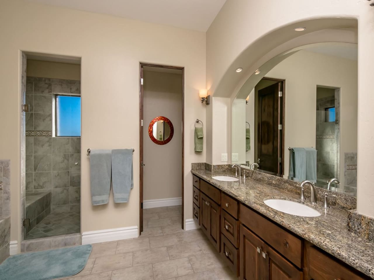Master Bathroom  Tub & Walk In Shower
