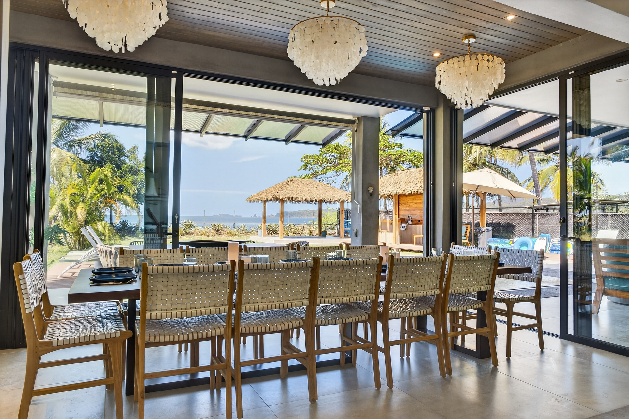 Open air concept- connected to the backyard area via sliding glass doors. 