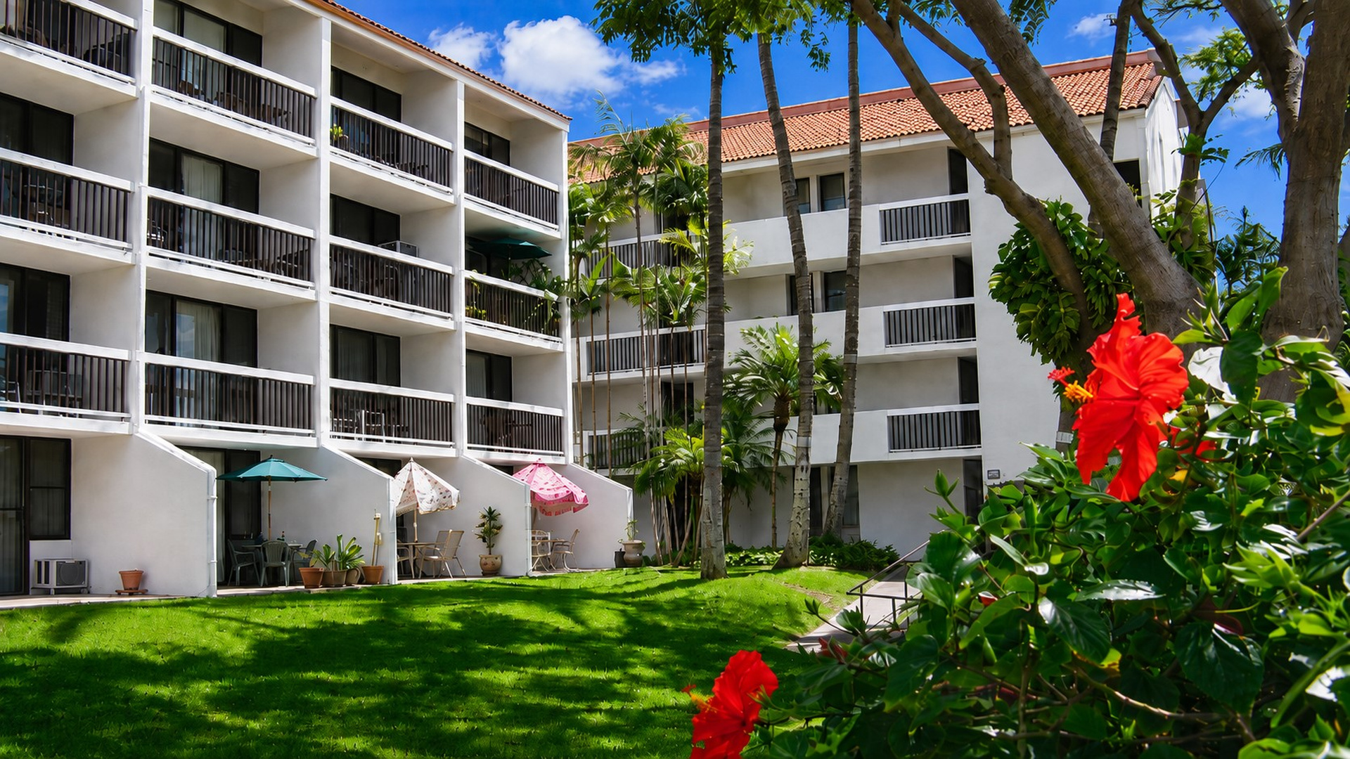 Maui Vista Resort, Unit 2115 on the 1st floor, 2nd condo from the left