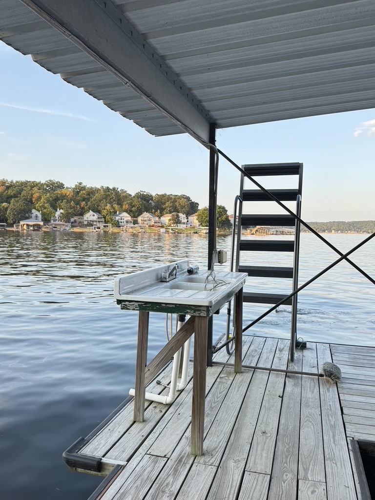 Fishing station on the dock