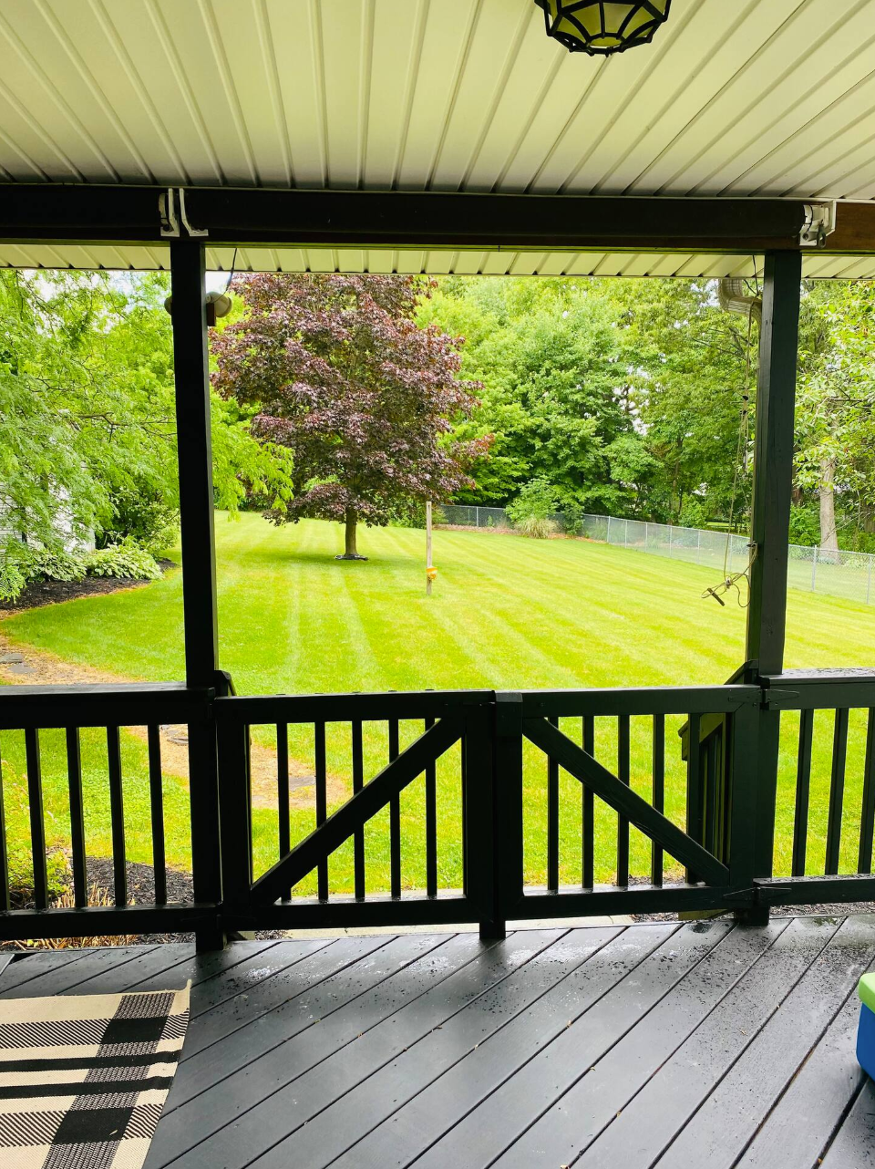 Fully fenced-in back yard.