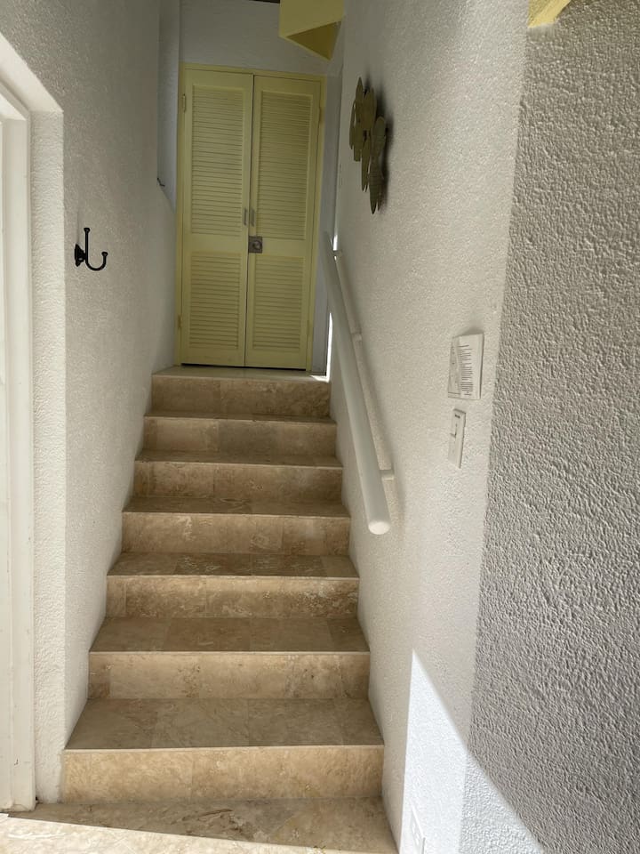 Stairs leading to master bedroom 