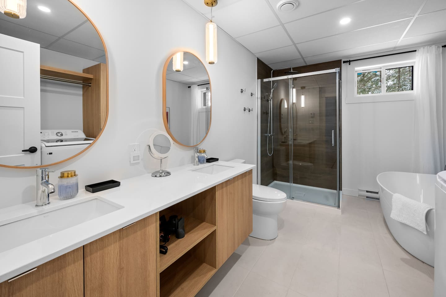 Spacious vanity makes getting ready simple daily