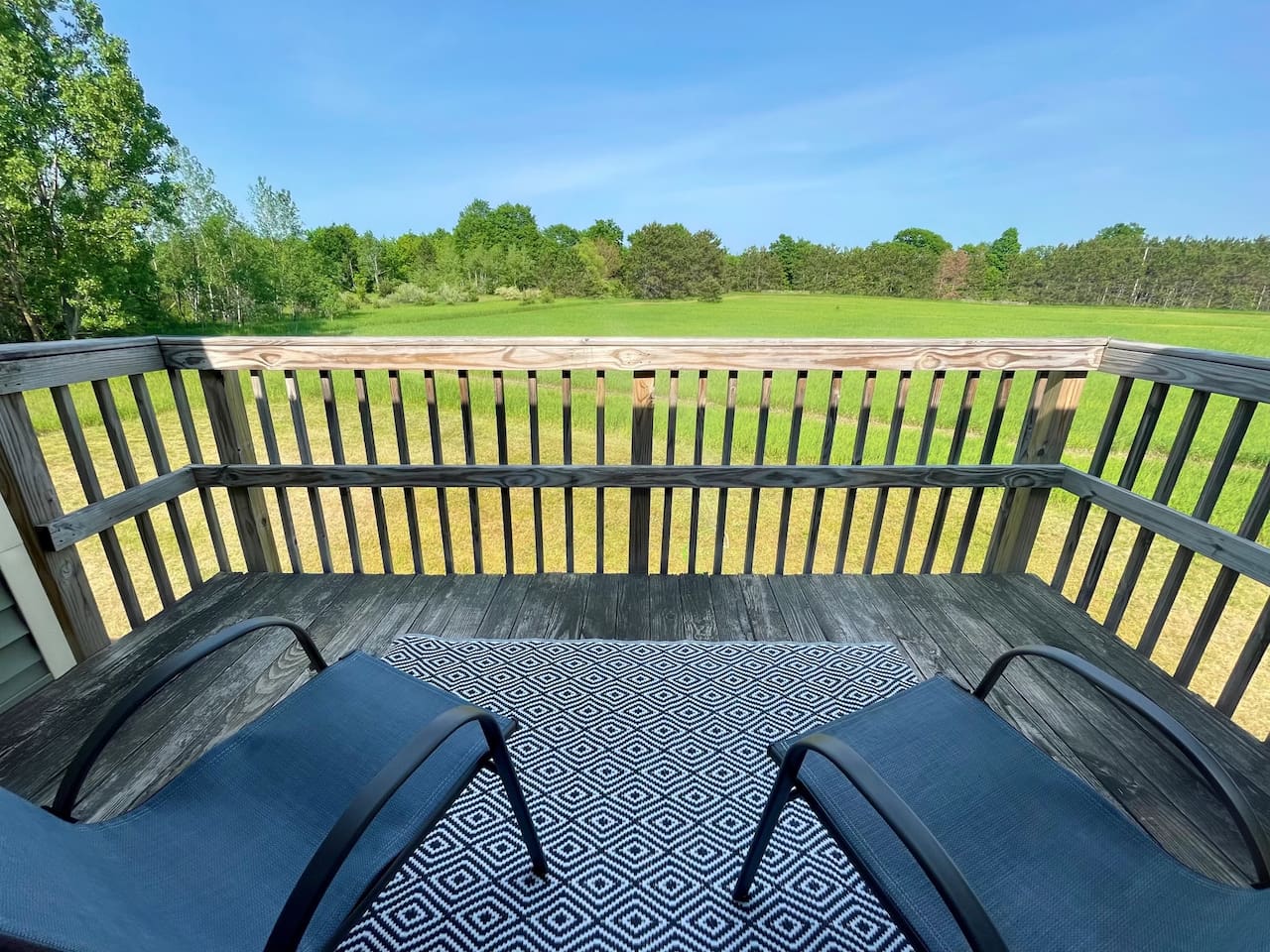 Meadow view from all 16 units at 28 North Properties.  Path to Twin Lake Park is also visible.