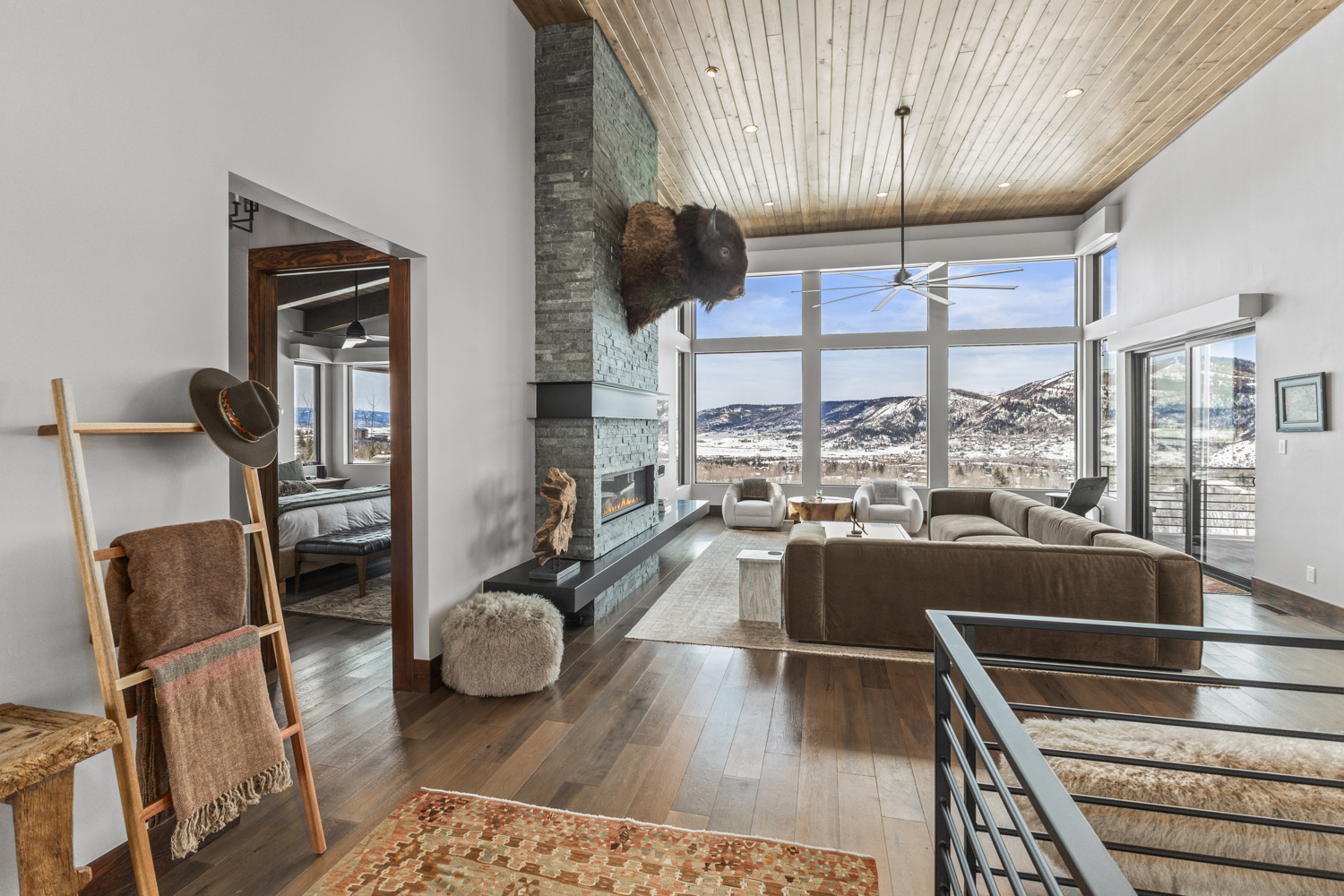 Living Room View into Primary Bedroom