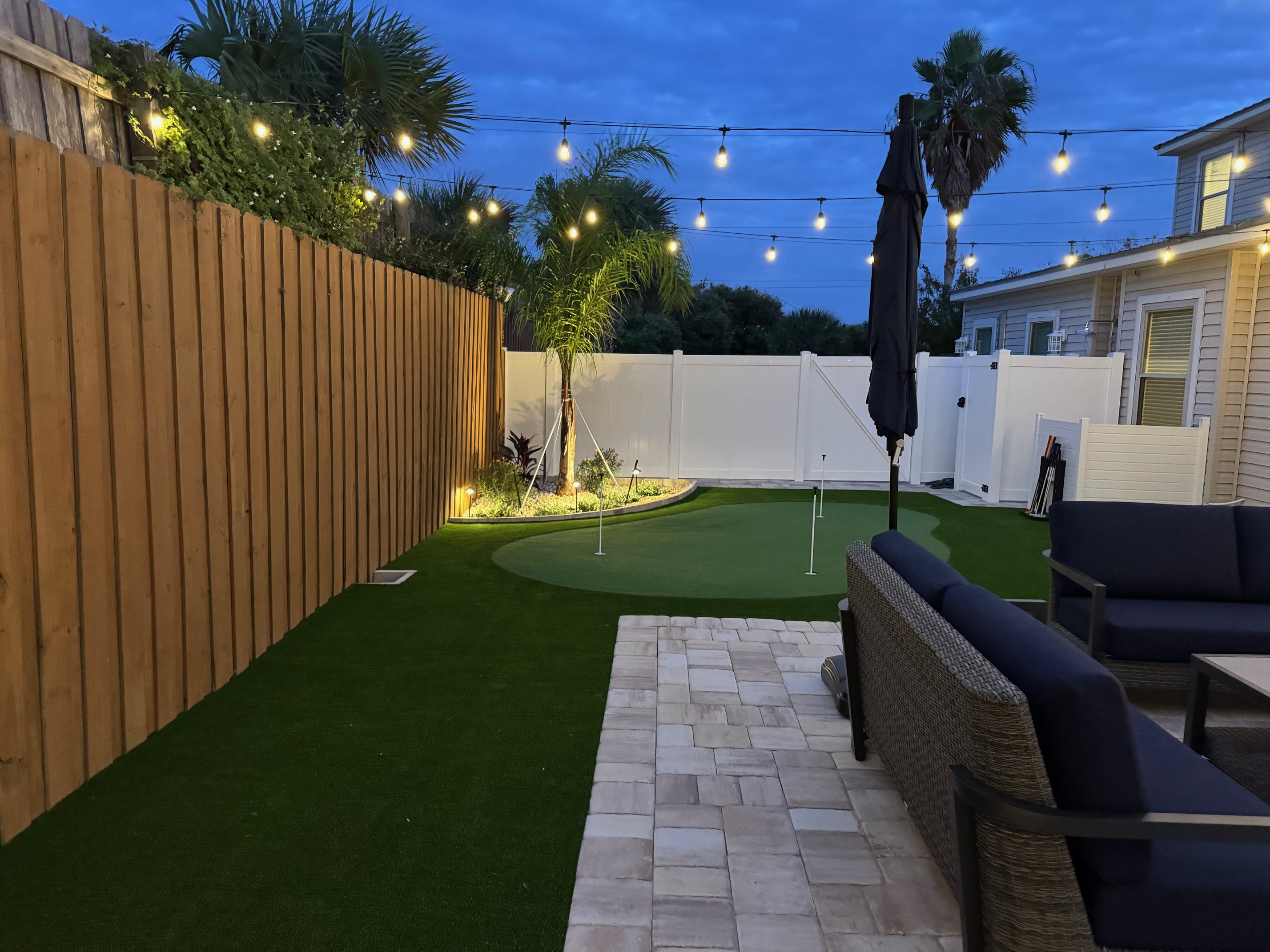 Enjoy all the back yard has to offer day or night