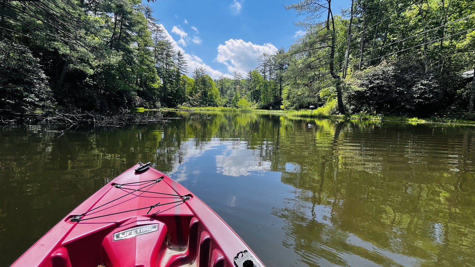 Paddle into pure serenity on your own private pond—kayak included!