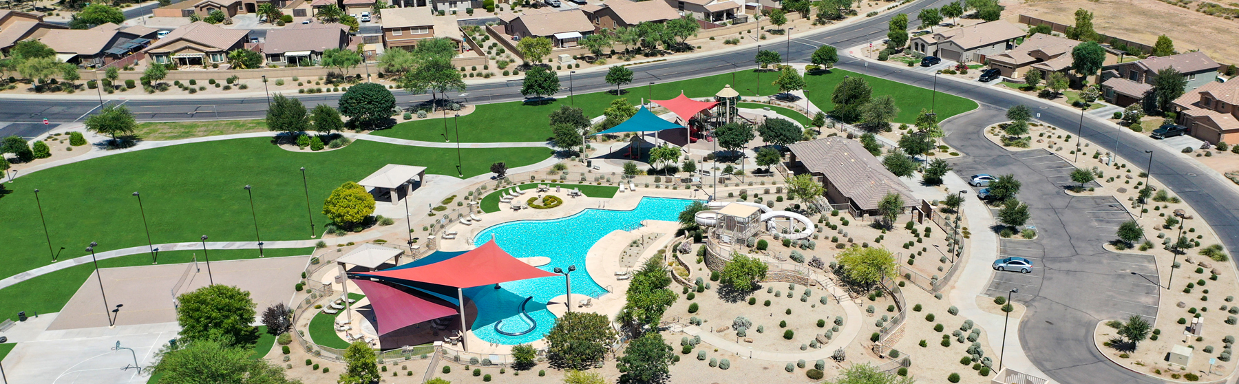 Mission Royale community water park with slides