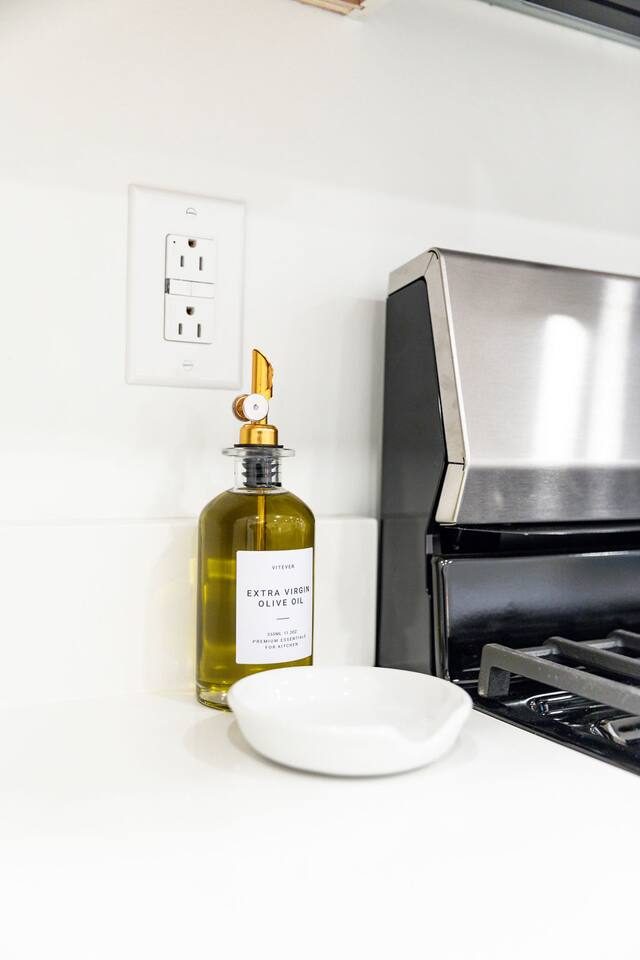 Convenient outlets in the kitchen, perfect for all your cooking and appliance needs.