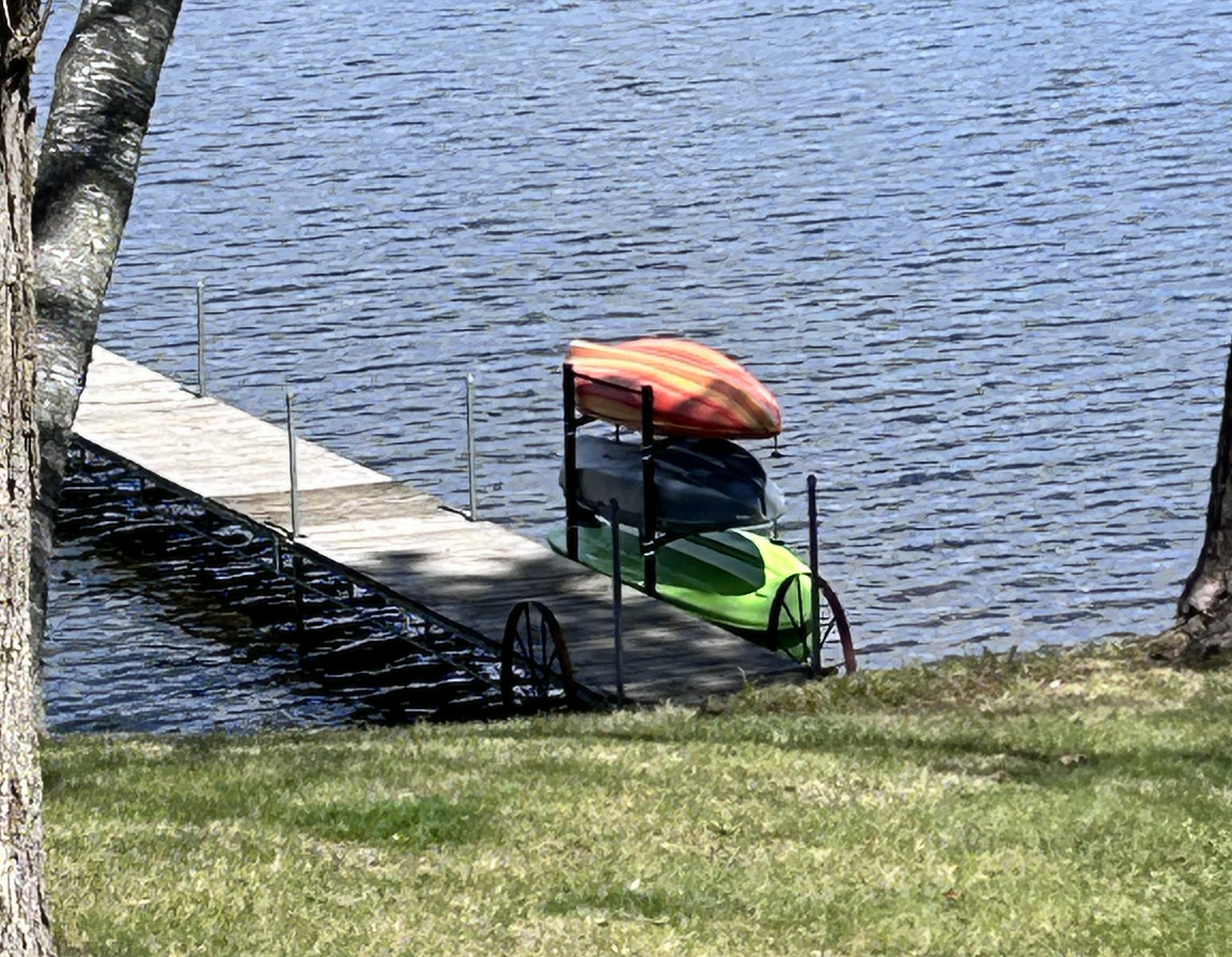 2 Kayaks and 2 Paddle boards available for use along with a private dock for renters