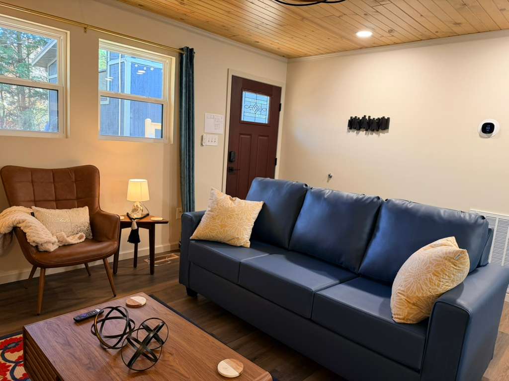 The queen sleeper features an upgraded gel mattress for a great night's sleep