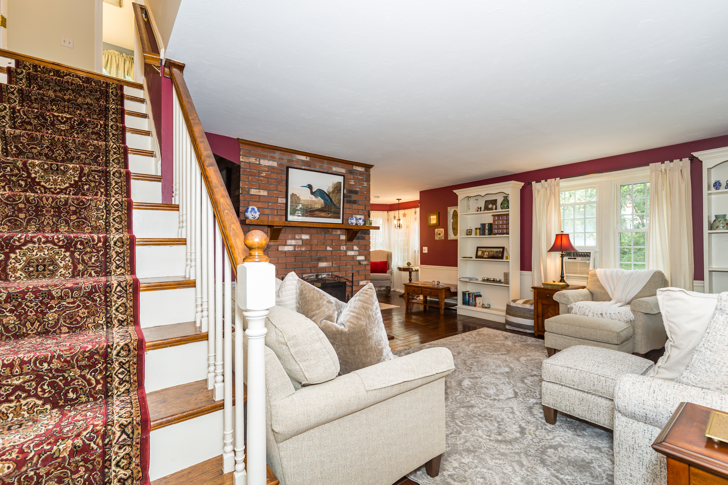 Stairway leading to the upstairs bedrooms.