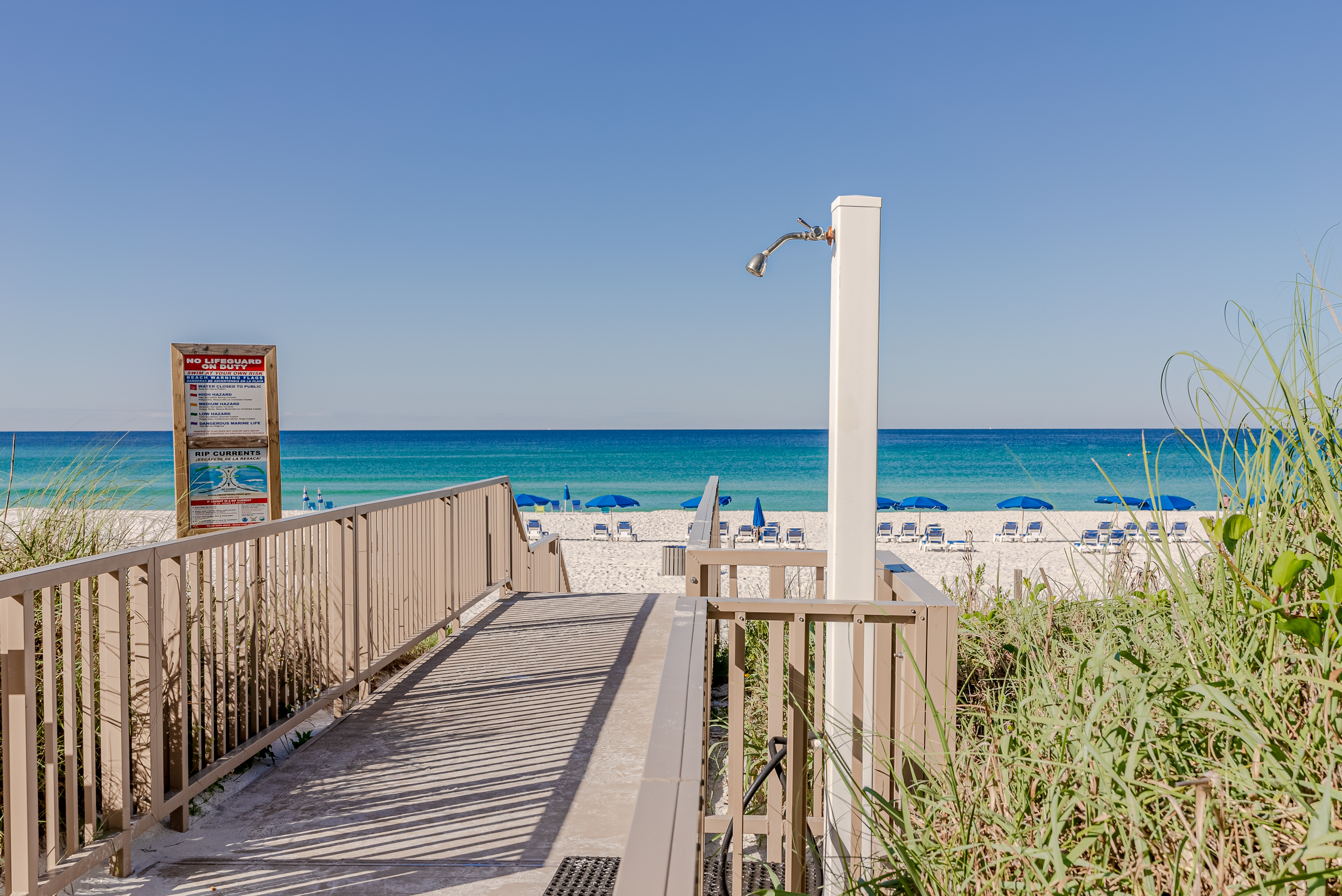 Beach access shower