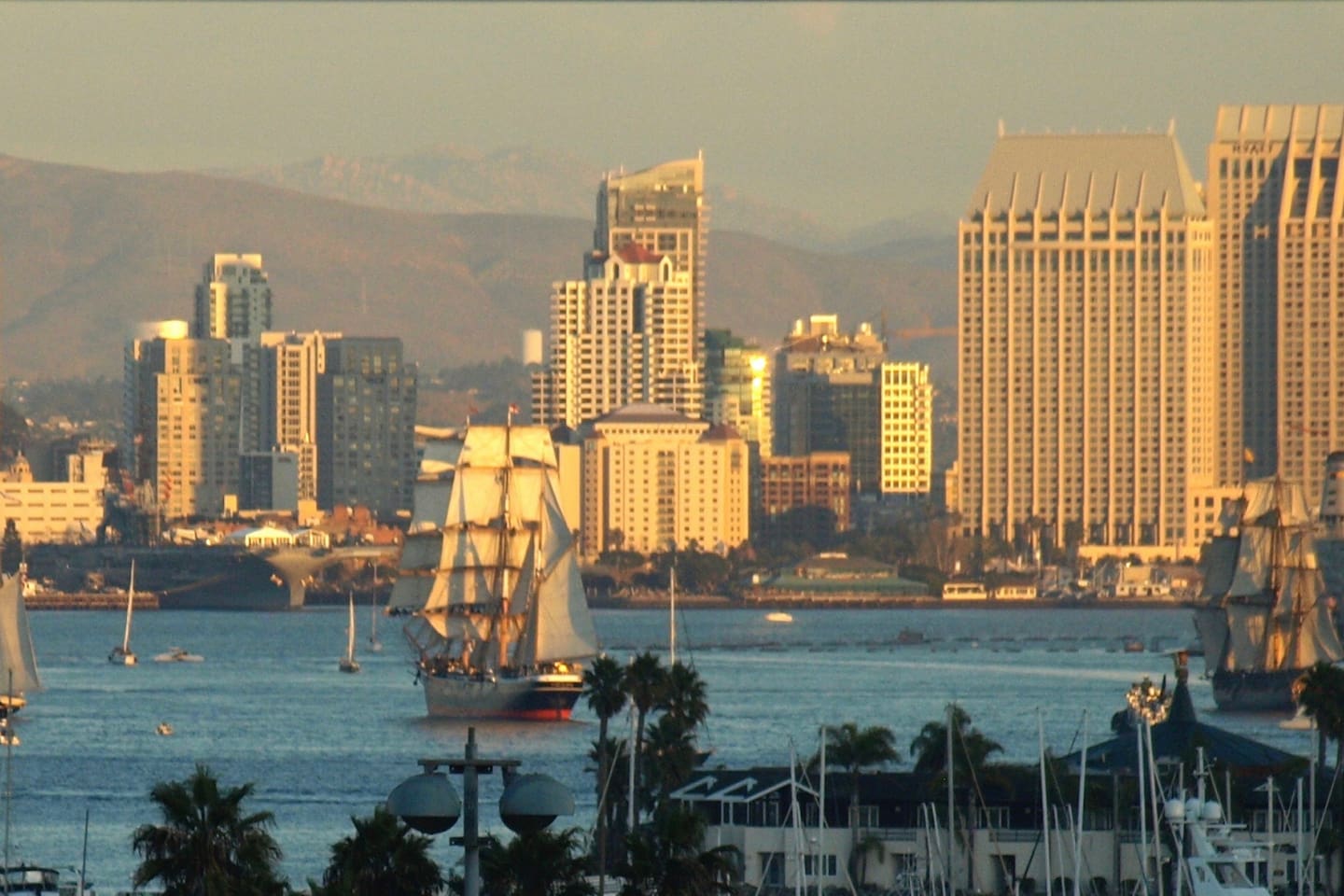 And tall ships on San Diego Bay (photo taken from your patio deck)