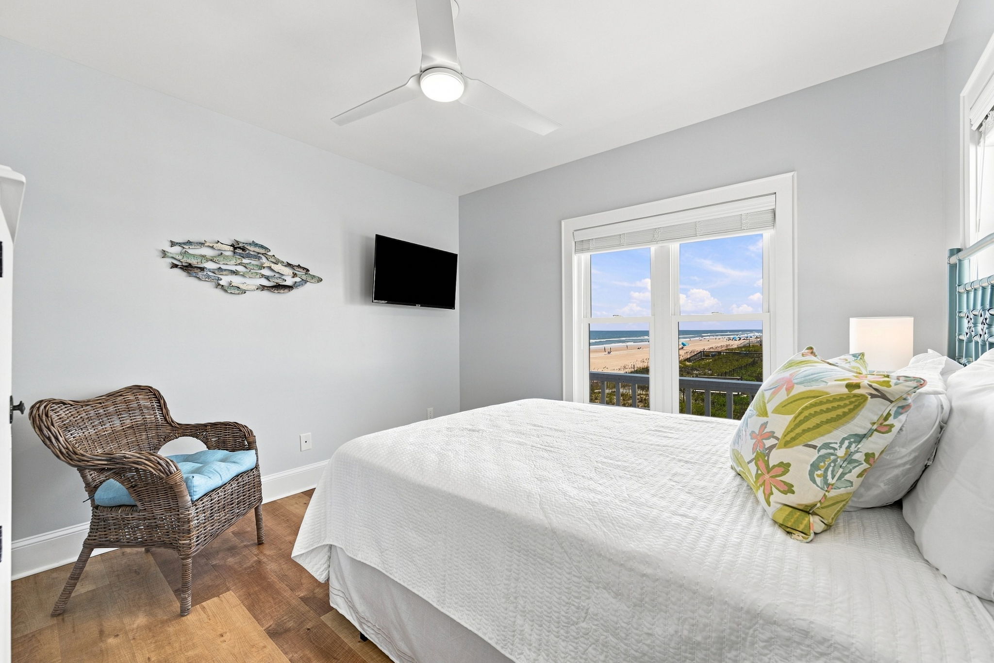 Enjoy restful nights in this comfortable queen bedroom located just steps from the heart of the home.