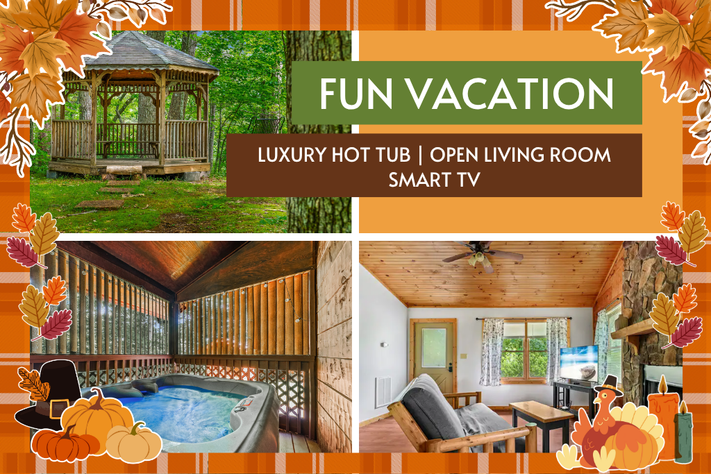 Soak outside or relax inside—luxury hot tub meets cozy entertainment space.