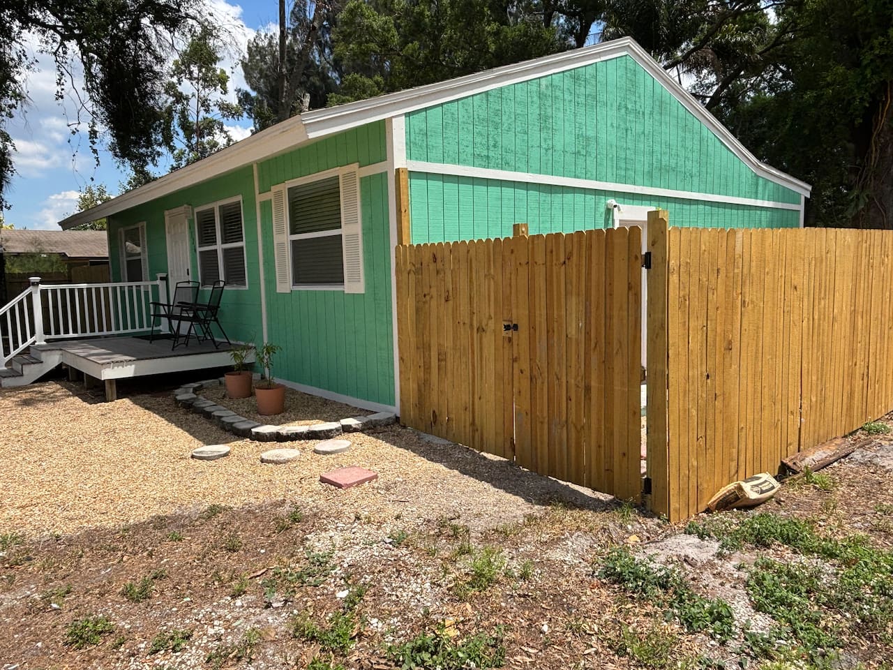 Fenced yard