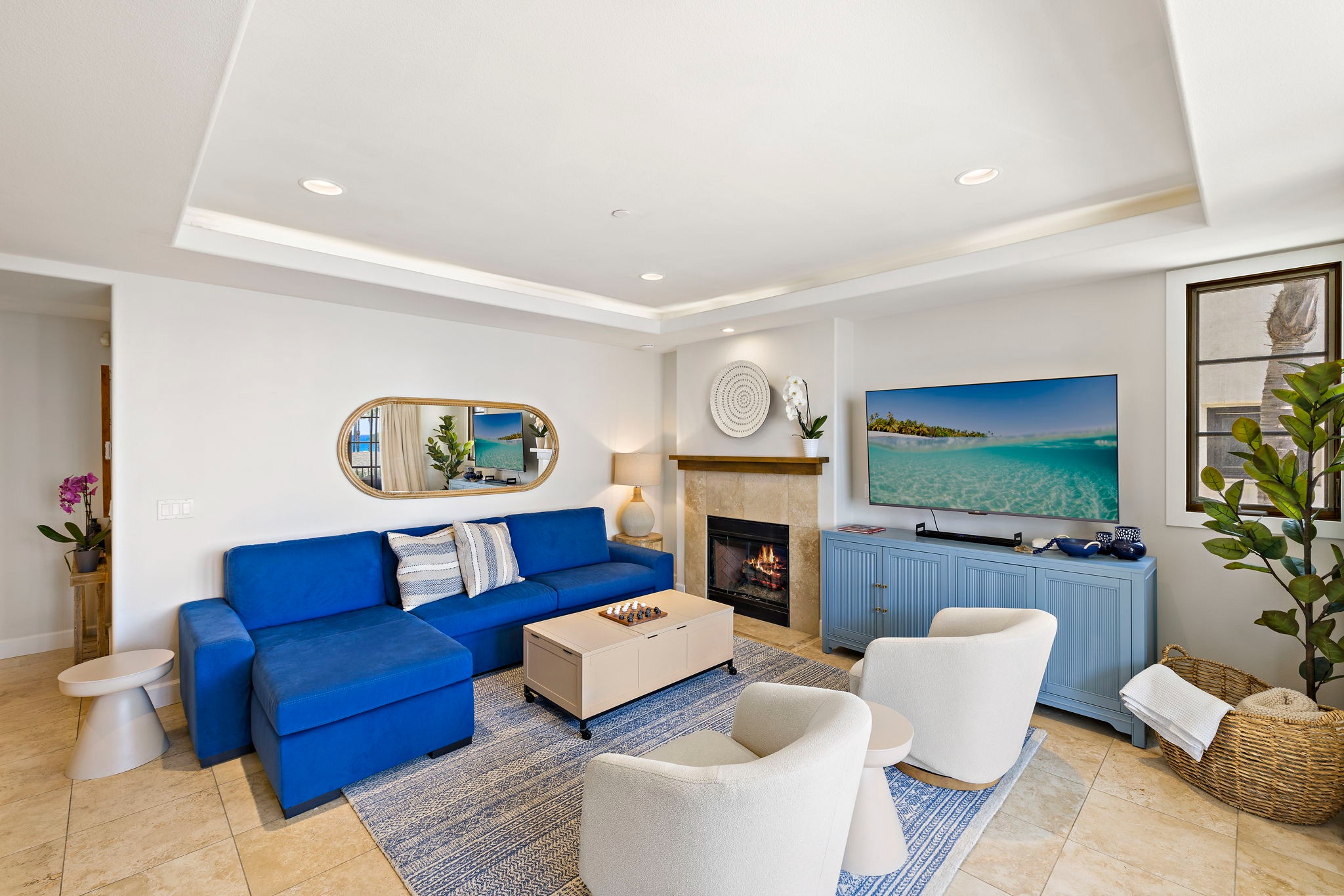 The living room includes a queen-sized sofa bed that converts in less than two minutes. This sofabed makes this 2-bedroom condo feel more like a 3-bedroom.