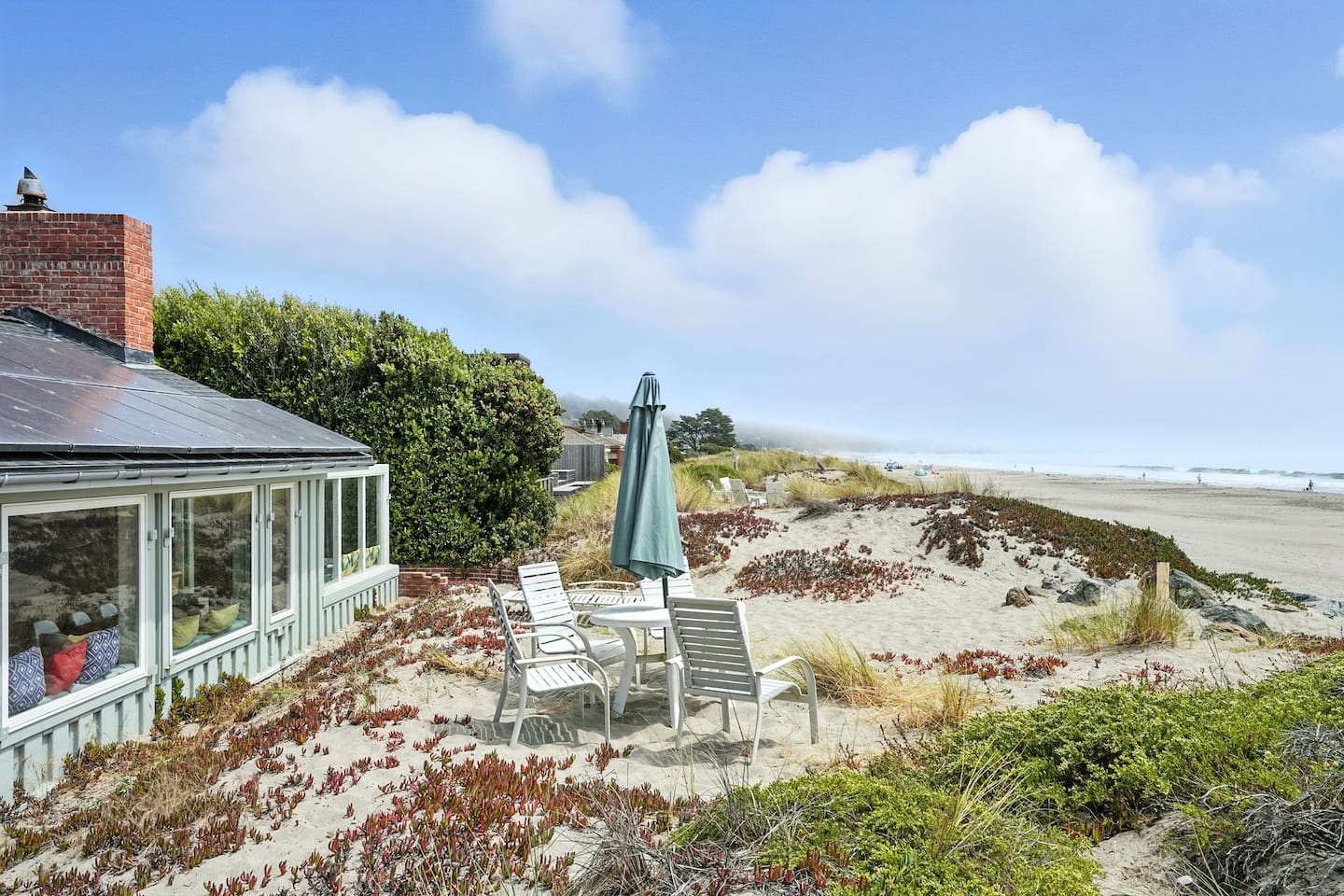 - Direct beach access with patio dining set steps from the sand and waves  
- Breathtaking ocean views and sea breeze create a perfect coastal escape  
- Ideal spot for morning coffee, sunny lunches, or sunset gatherings  