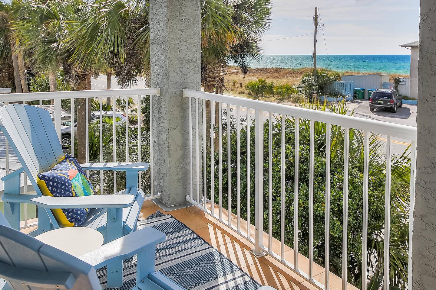 Stunning ocean views off of the living room porch.