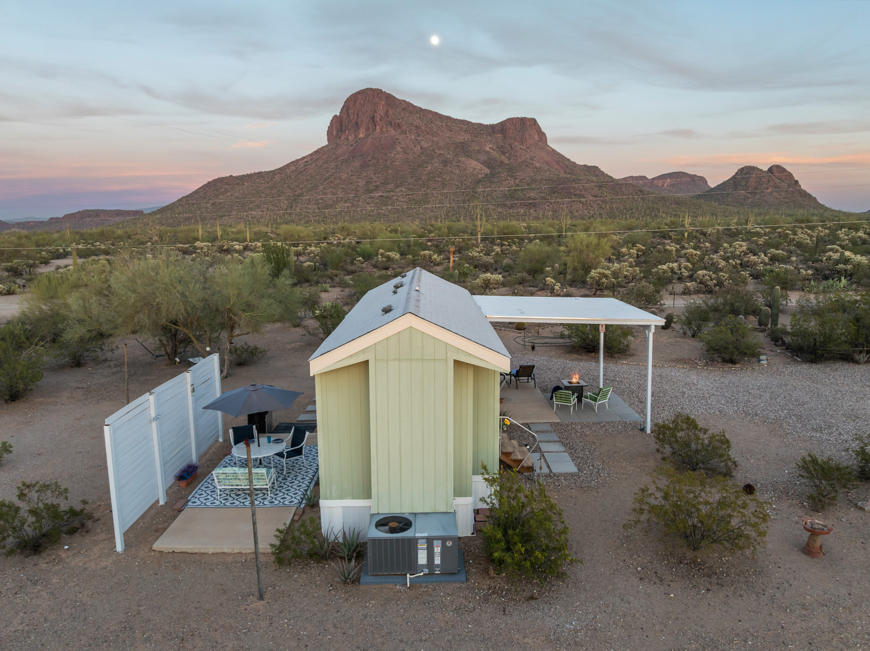 Comfortable outdoor spaces perfect for dining, relaxing, and soaking in the scenery.